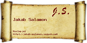 Jakab Salamon névjegykártya