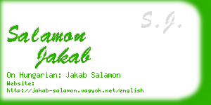 salamon jakab business card